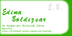 edina boldizsar business card