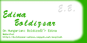 edina boldizsar business card